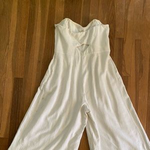 White linen jumpsuit